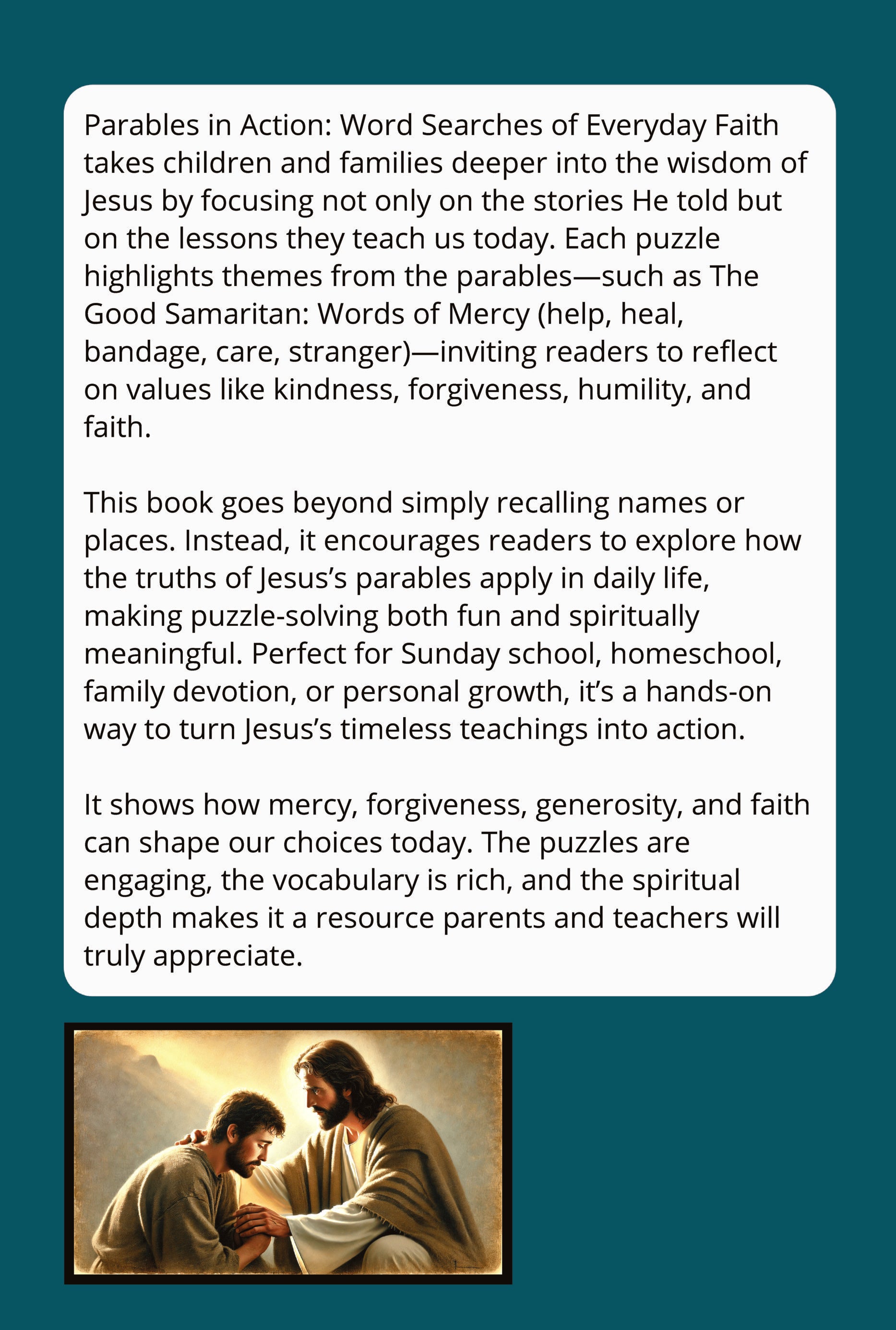 Parables in Action (The Good Samaritan Words of Mercy): Christian Search Words and Puzzle
