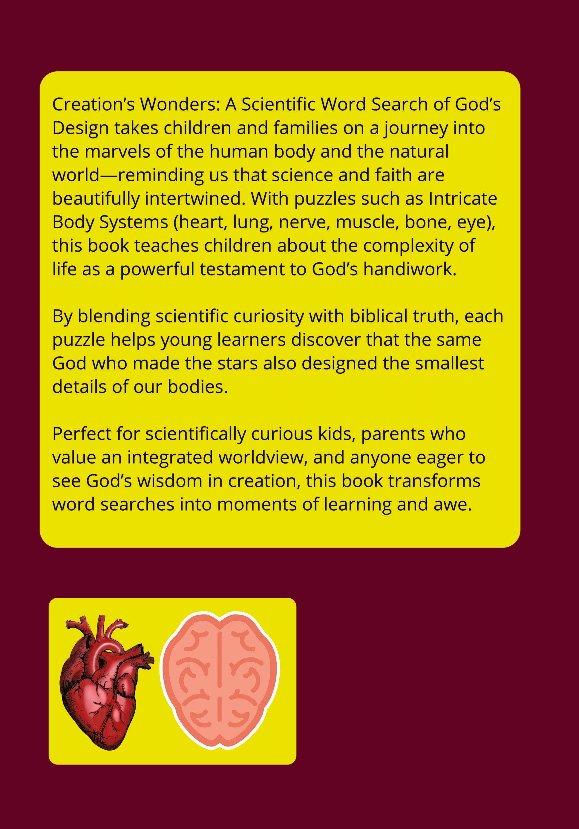 Creation's Wonders (Intricate Body Systems): Christian Search words and Puzzle